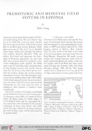 Prehistoric and medieval field systems in Estonia