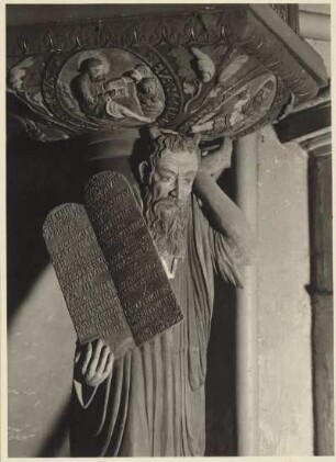 Kanzelstützfigur Moses