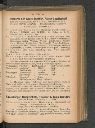 Lauenburger Dampfschiffe, Theodor & Hugo Basedow