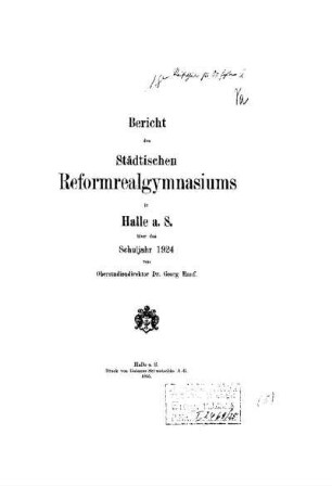 1924/25: Bericht ... - 1924/25