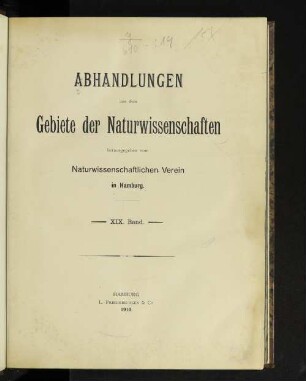 Conchologische Mitteilungen aus dem Naturhistorischen Museum in Hamburg