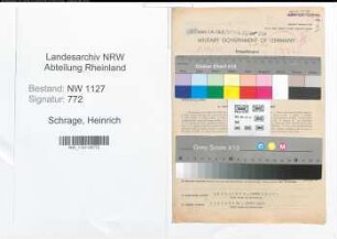 Entnazifizierung Heinrich Schrage , geb. 07.10.1899 (Amtsinspektor)