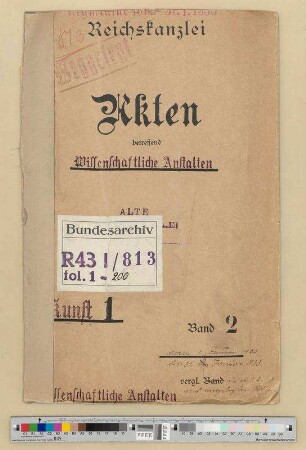 Wissenschaftliche Anstalten (einschließlich Staatsbibliotheken): Bd. 2