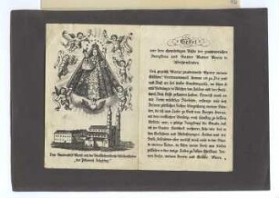"Das Gnadenbild Mariä mit der Wallfahrtskirche Weihenlinden 'de (kleines Andachtsbild)