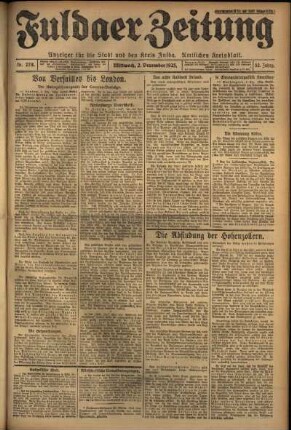 Ausgabe vom Mittwoch, den 02. Dezember 1925.