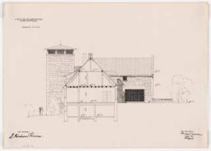 Wohnhaus Dr. Werner, Stuttgart: Querschnitt 1:100