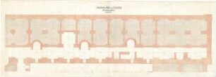 Gärtner, Friedrich von; München, Ludwigstr.; Staatsbibliothek - Ostflügel - Südhälfte (Fundamentplan)