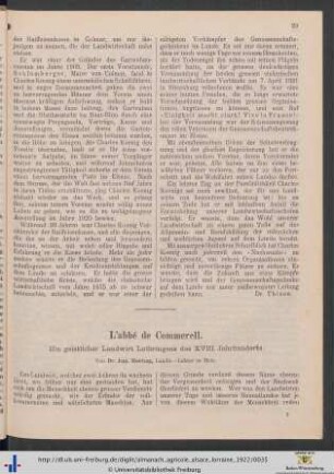 L’abbé de Commerell.