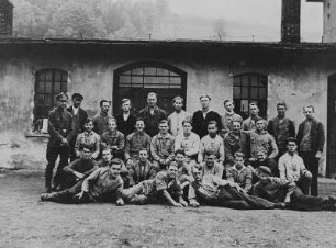 Eine Gruppe von Männern in einem Arbeitsdienstlager : Eine Gruppe von Männern in einem Arbeitsdienstlager