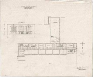 Gsaenger, Gustav; Schwarzach - St. Veit / Pongau (Österreich); Hauptschule - Vorprojekt (Grundriss OG)