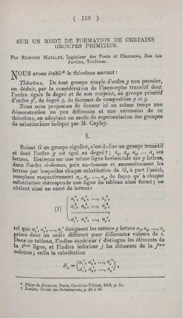 Sur un mode de formation de certains groupes primitifs.
