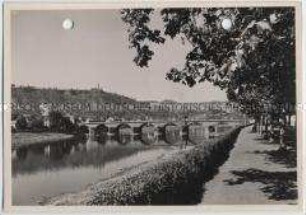 Trier, Mosel mit Römerbrücke