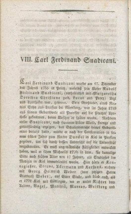 VIII. Carl Ferdinand Suadicani.