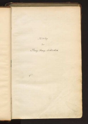 Katalog der Prinz-Georg-Bibliothek