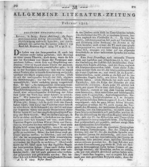 Kegel, C. J. E.: Kurze Anleitung, die Interpunctionszeichen richtig anzuwenden. Mit Berücksichtigung mehrerer Sprachen, und durchgehends mit passenden Beispielen erläutert. Leipzig: Serig 1825