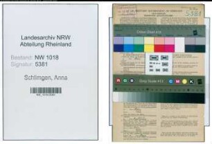 Entnazifizierung Anna Schlimgen , geb. 09.07.1894 ()