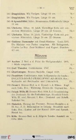 Münzen (Nr. 589-609)