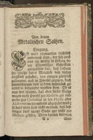 Von denen Metallischen Saltzen