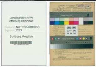 Entnazifizierung Friedrich Schlabes , geb. 18.08.1884 (Versandbeamter)