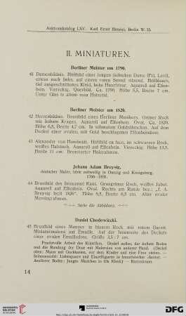 II. Miniaturen (Nr. 41-65)