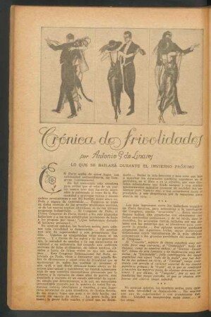 Crónica de frivolidades : Lo que se bailará durante el invierno próximo