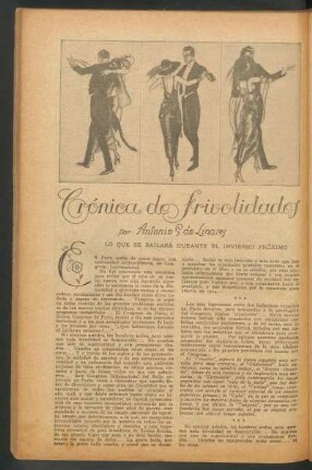Crónica de frivolidades : Lo que se bailará durante el invierno próximo