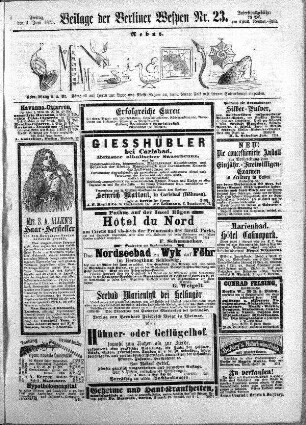 Beilage der Berliner Wespen Nr. 23