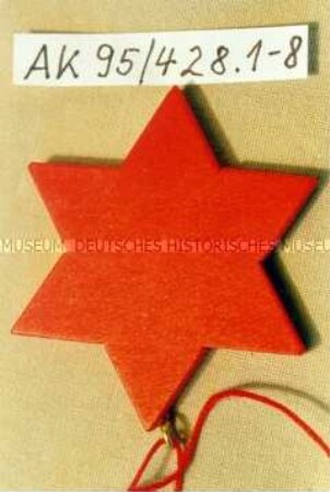 Seiffener Christbaumschmuck: 8 Sterne, rot