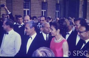Berlin, Schloss Charlottenburg, Staatsbesuch, Schah Mohammad Resa Pahlavi und Farah Diba-Pahlavi.
