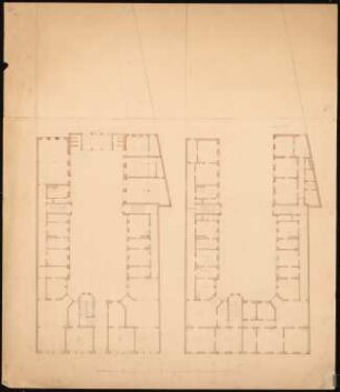 Mietshaus Wallstraße 3, Berlin: Grundriss Erdgeschoss und erstes Obergeschoss
