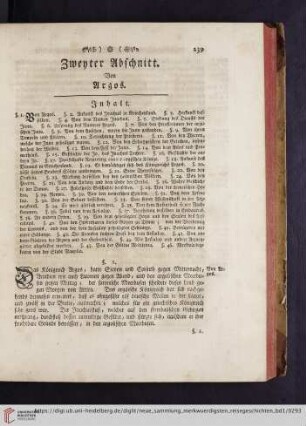 Zweyter Abschnitt: Von Argos