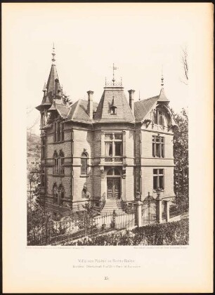 Villa von Röder, Baden-Baden: Ansicht (aus: Moderne Neubauten, 1.Jg., 1894, hrsg. W. Kick)