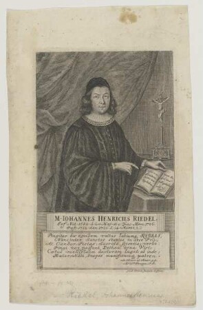 Bildnis des Iohannes Henricus Riedel