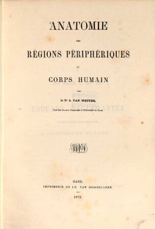 Anatomie des régions périphériques du corps humain, 1