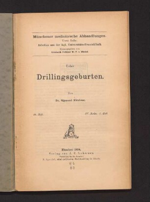 Ueber Drillingsgeburten