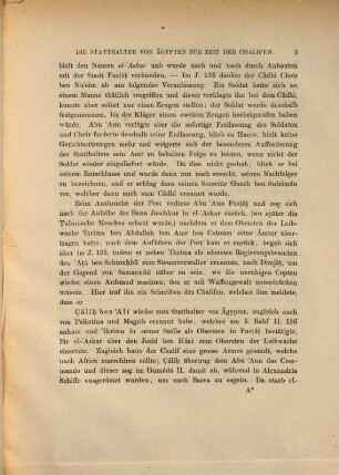 Die Statthalter von Ägypten zur Zeit der Chalifen, 2