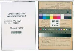 Entnazifizierung Franz Giesen , geb. 06.06.1918 (Kaufm.Angestellter)