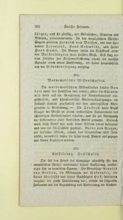 391. Mathematische Wissenschaften