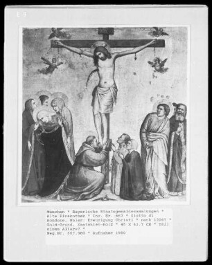 Teile eines Dossale — Kreuzigung Christi