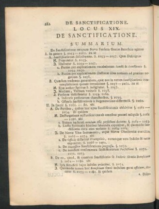 Locus XIX. De Sanctificatione