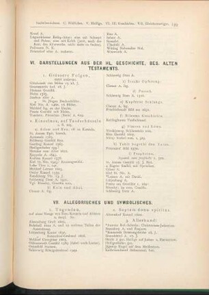 VII. Allegorisches und Symbolisches.