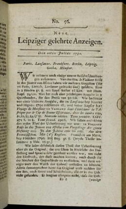 No. 56. Den 12ten Julius 1790.