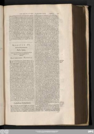Quaestio IX. De Causa Reprobationis