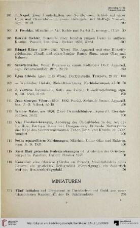 Miniaturen (Nr. 117-124)