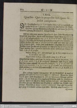 LXIIX. [LXVIII.] Quaestio: Quis in proposita facti specie sit iudex competens