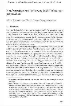 Konfrontative Positionierung in Schlichtungsgesprächen