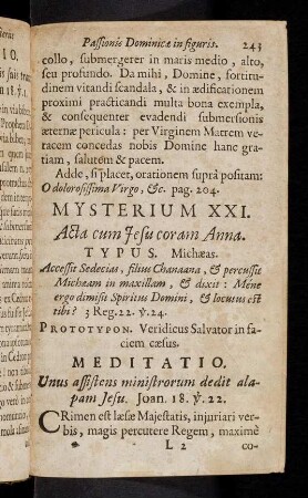 243-253, Mysterium XXI - XXV