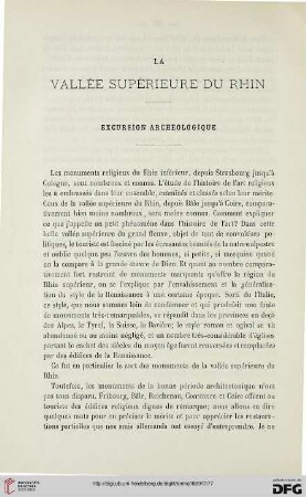 2.Ser. 7.1869: La valée supérieure du Rhin : Excursion archéologique