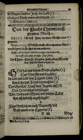 Von der Flucht Christi in Egypten