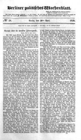 No 18, 30. April 1836